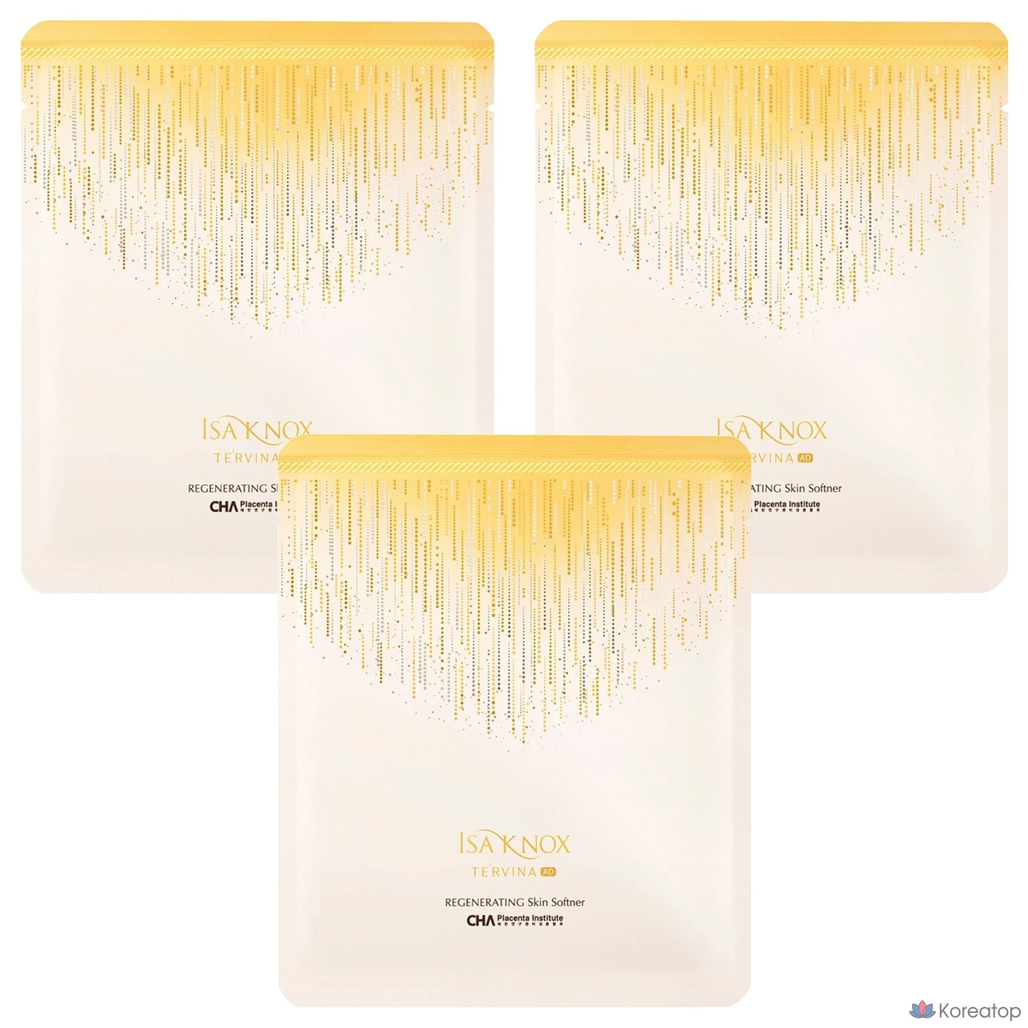 Тканевая маска для лица Isa Knox Terbina AD Regenerating Gold Ampoule Mask, 3 шт.