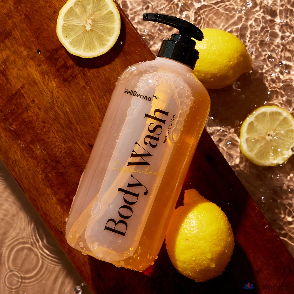 Очищающий гель для душа WellDerma Lemon Tree Low pH Body Wash, 1 л, 1 шт.