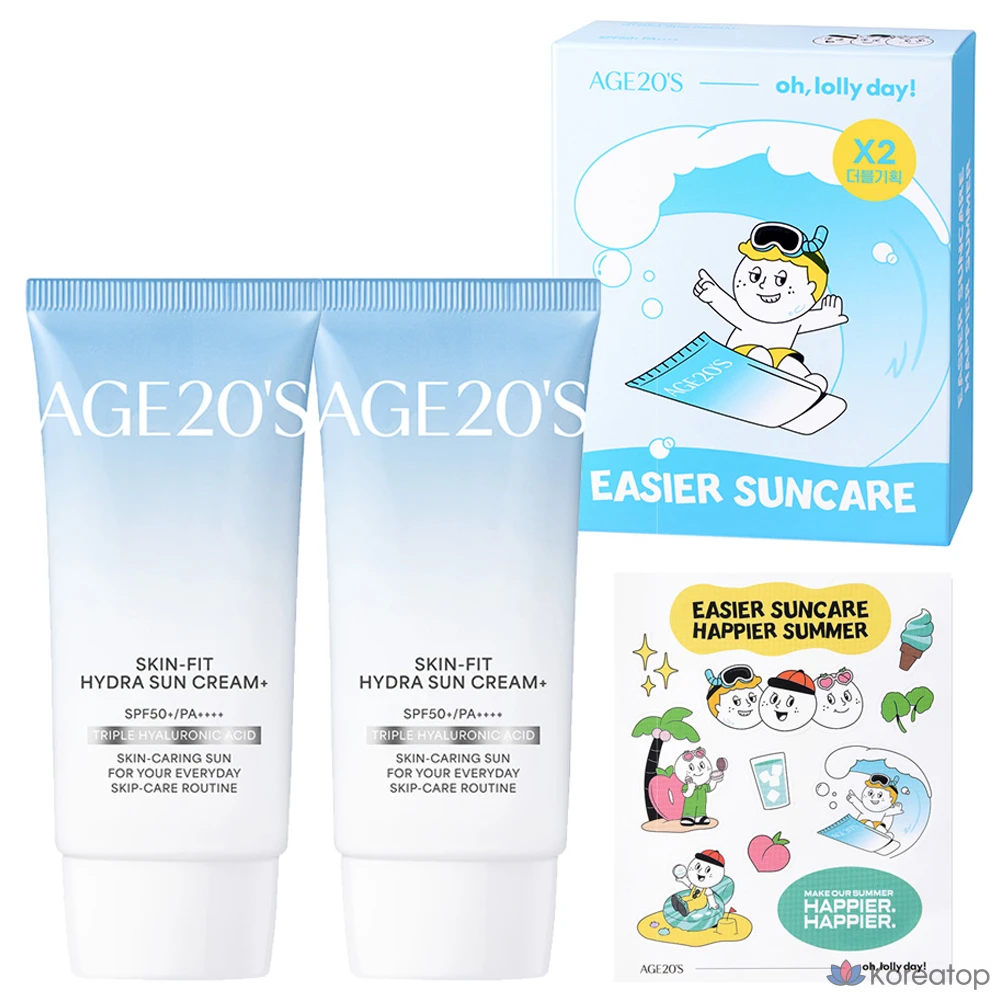 Солнцезащитный крем AGE 20S Orholiday Edition Skin Fit Moist Sun Cream Plus SPF50+ PA++++, 100 мл, 2 шт.
