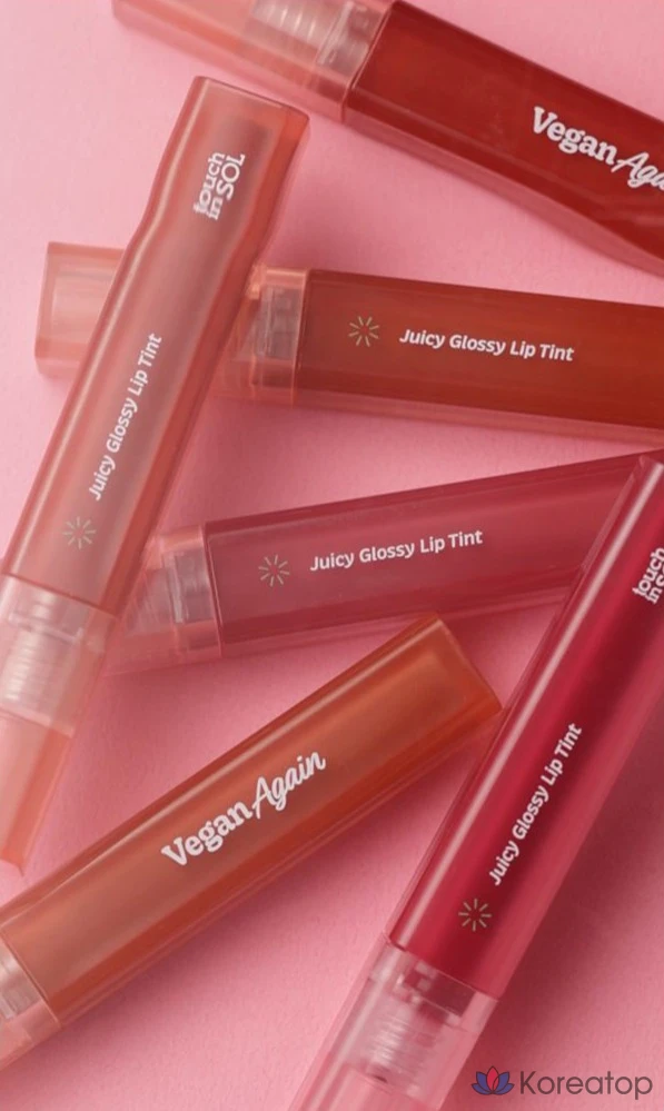 Тинт для губ Touch in Sol Vegan Again Juicy Glossy Lip Tint, оттенок Cherry Rose, 3.9 г, 1 шт., фото 9