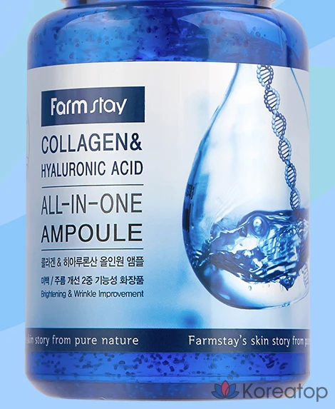 Ампульная сыворотка FarmStay Collagen &amp; Hyaluronic Acid All-in-One Ampoule, 250 мл, 1 шт.