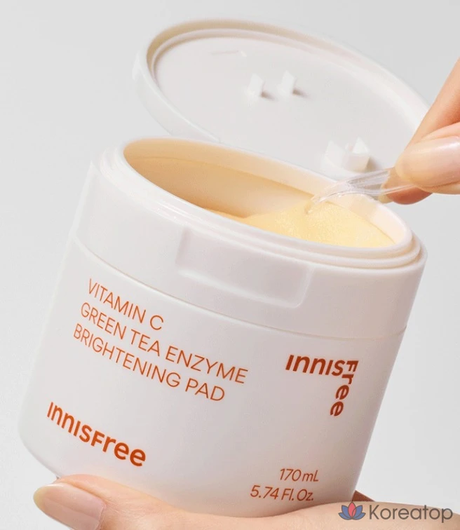 Тонер-пэды Innisfree Vitamin C Green Tea Enzyme Tone-up Pad, 170 мл, 60 шт.