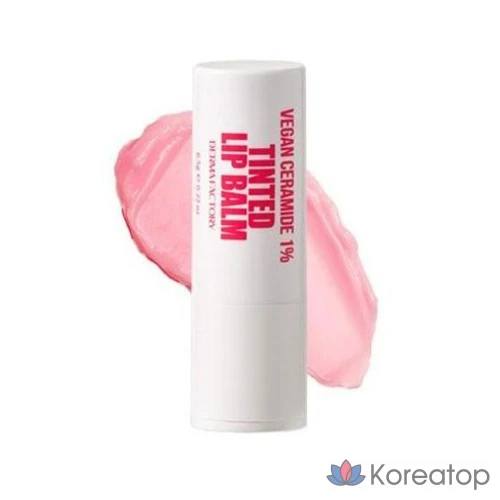 Бальзам для губ Derma Factory EDLP Vegan Ceramide 1% Tinted Lip Balm, оттенок Rose Pink, 6.5 г, 1 шт.