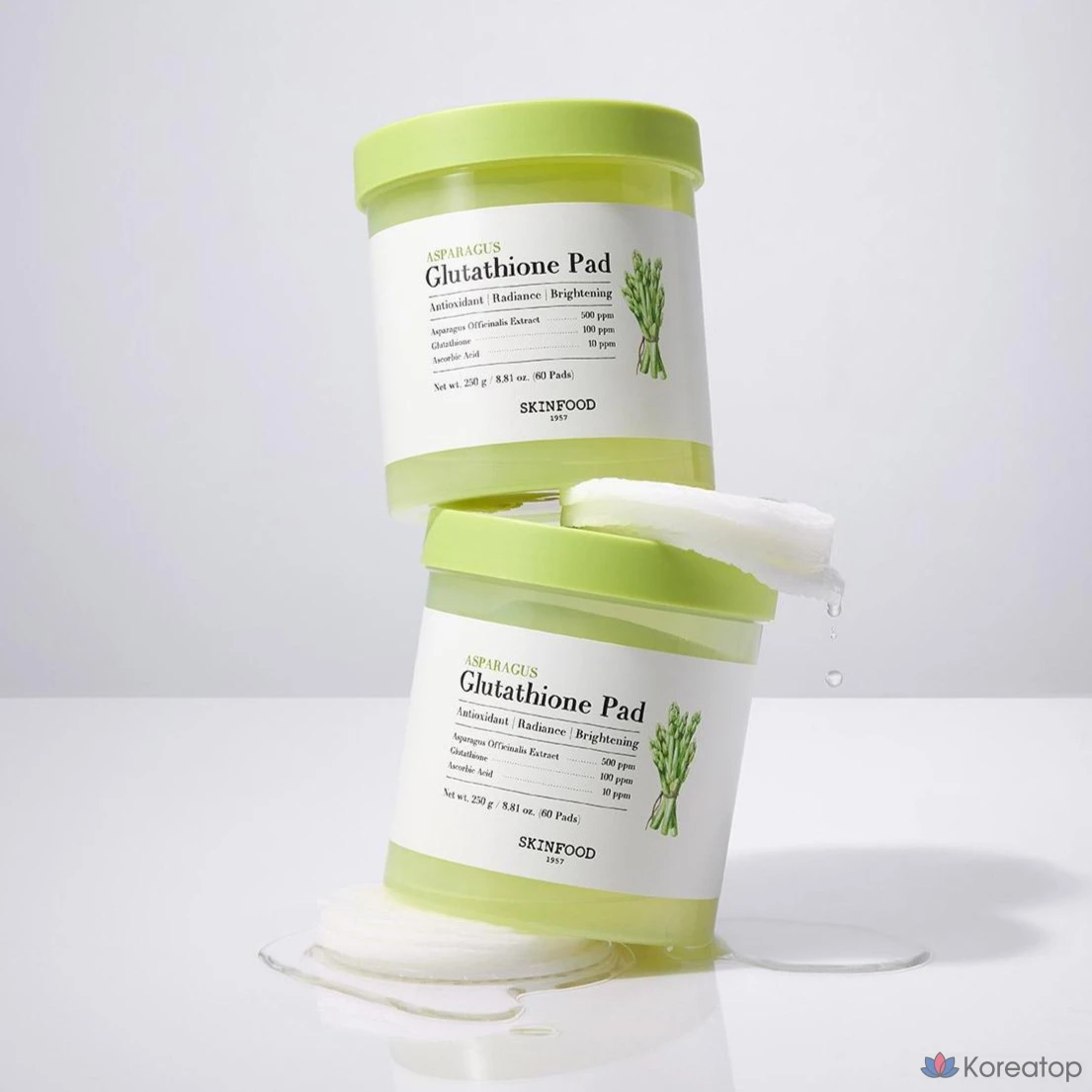 Пэды Skinfood Asparagus Glutathione Pad, 250 г, 60 шт.