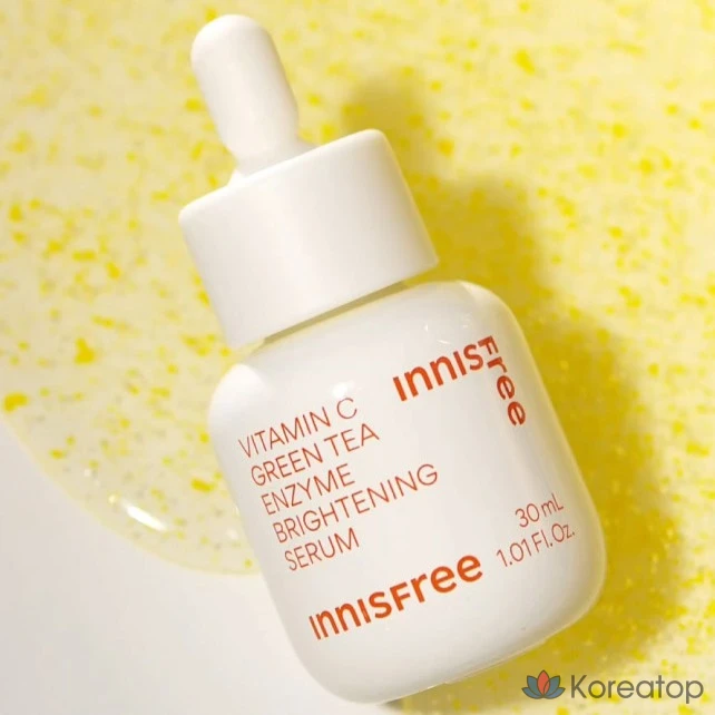 Сыворотка Innisfree Vitamin C Green Tea Enzyme Spot Toning Serum + Pads 2p Set, 45 мл, 1 шт.
