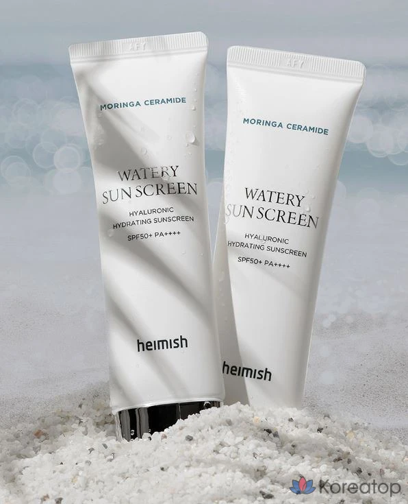 Солнцезащитный крем Heimish Moringa Ceramide Hyaluronic Acid Hydrating Watery Sunscreen SPF50+ PA++++, 50 мл, 1 шт.