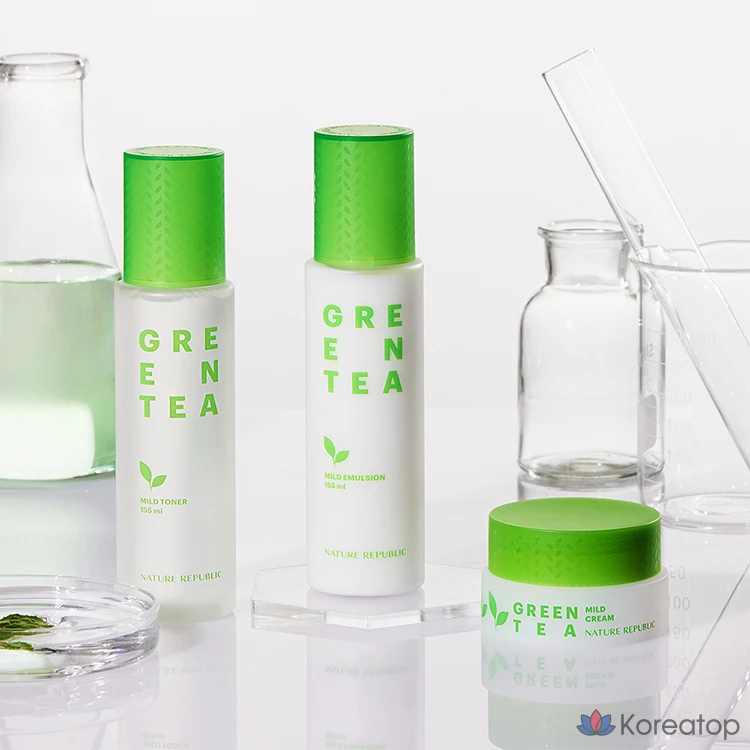 Набор для ухода Nature Republic Clear Green Tea Water Skincare Set, 1 шт.