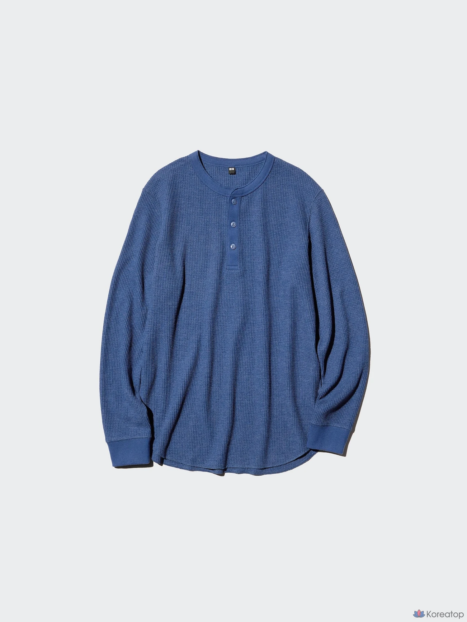 Лонгслив Uniqlo Waffle Henley Neck T-Shirt