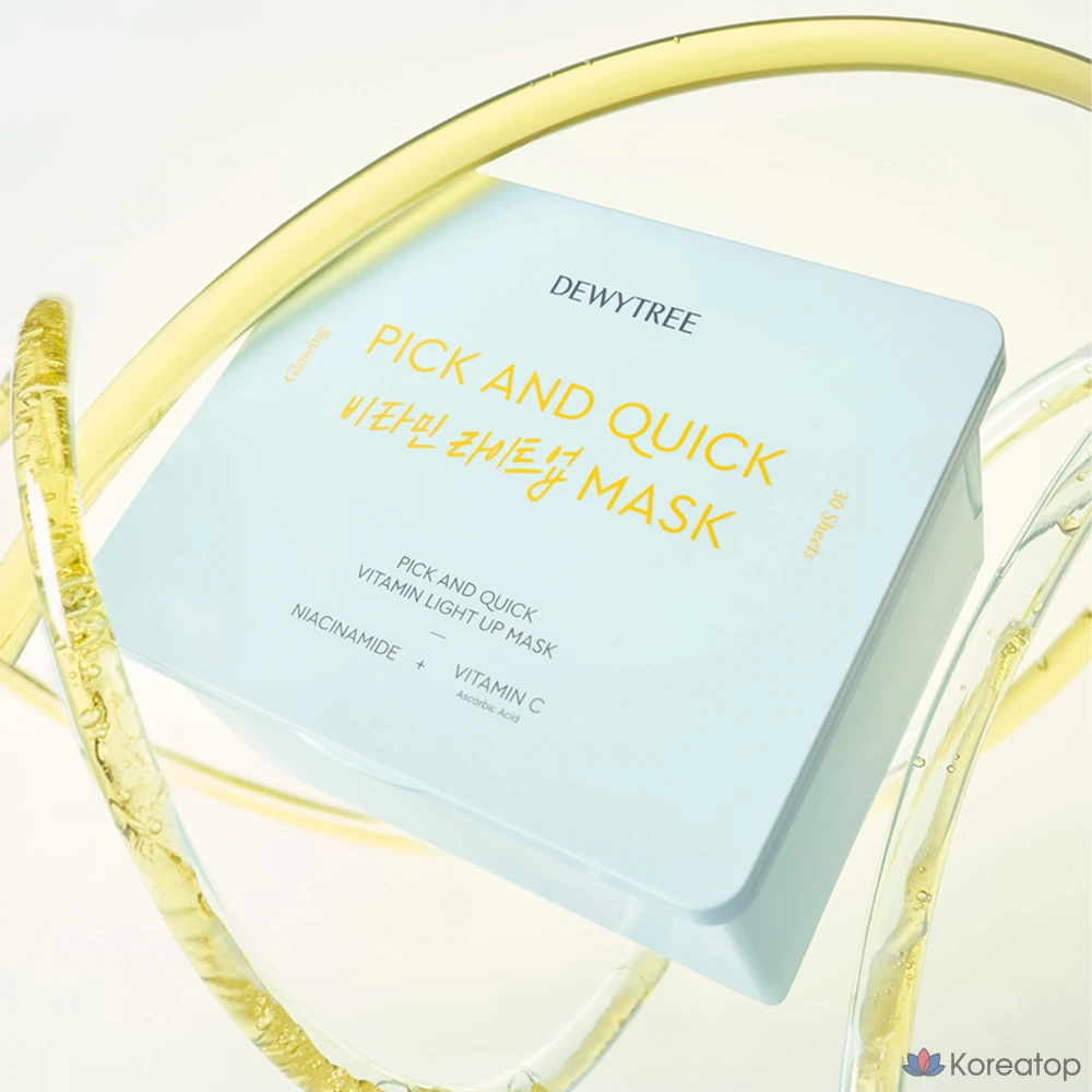 Тканевая маска для лица Dewytree Pick & Quick Vitamin Light Up Mask, 30 шт.