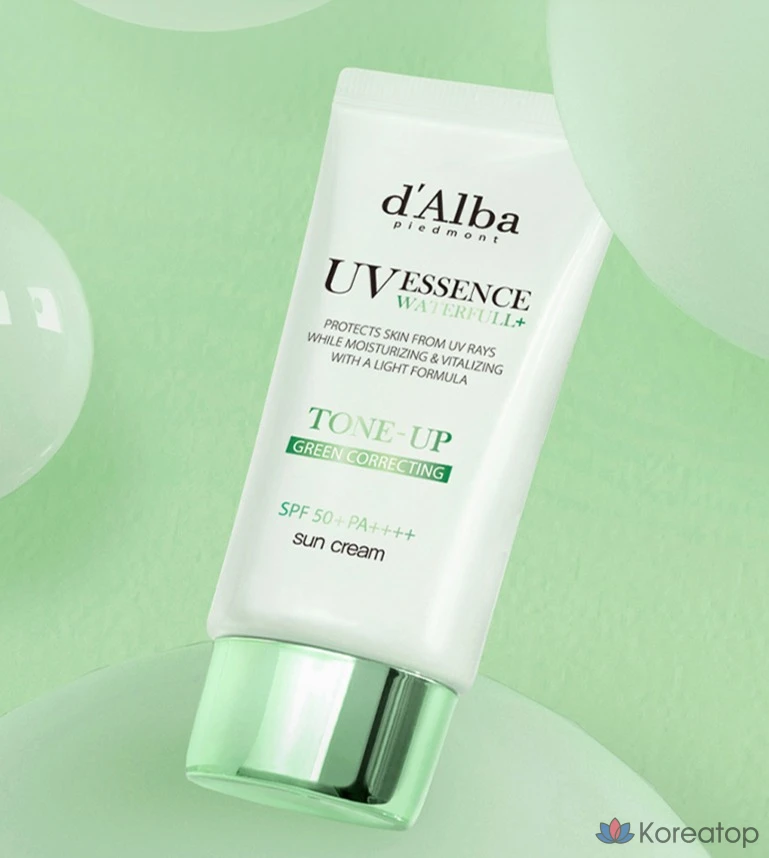 Солнцезащитный крем d'Alba Clean Tea Tree Liposome Tone-Up Sun Cream Green SPF50+ PA++++, 2 шт. + Серум-клинзер, 3 шт.