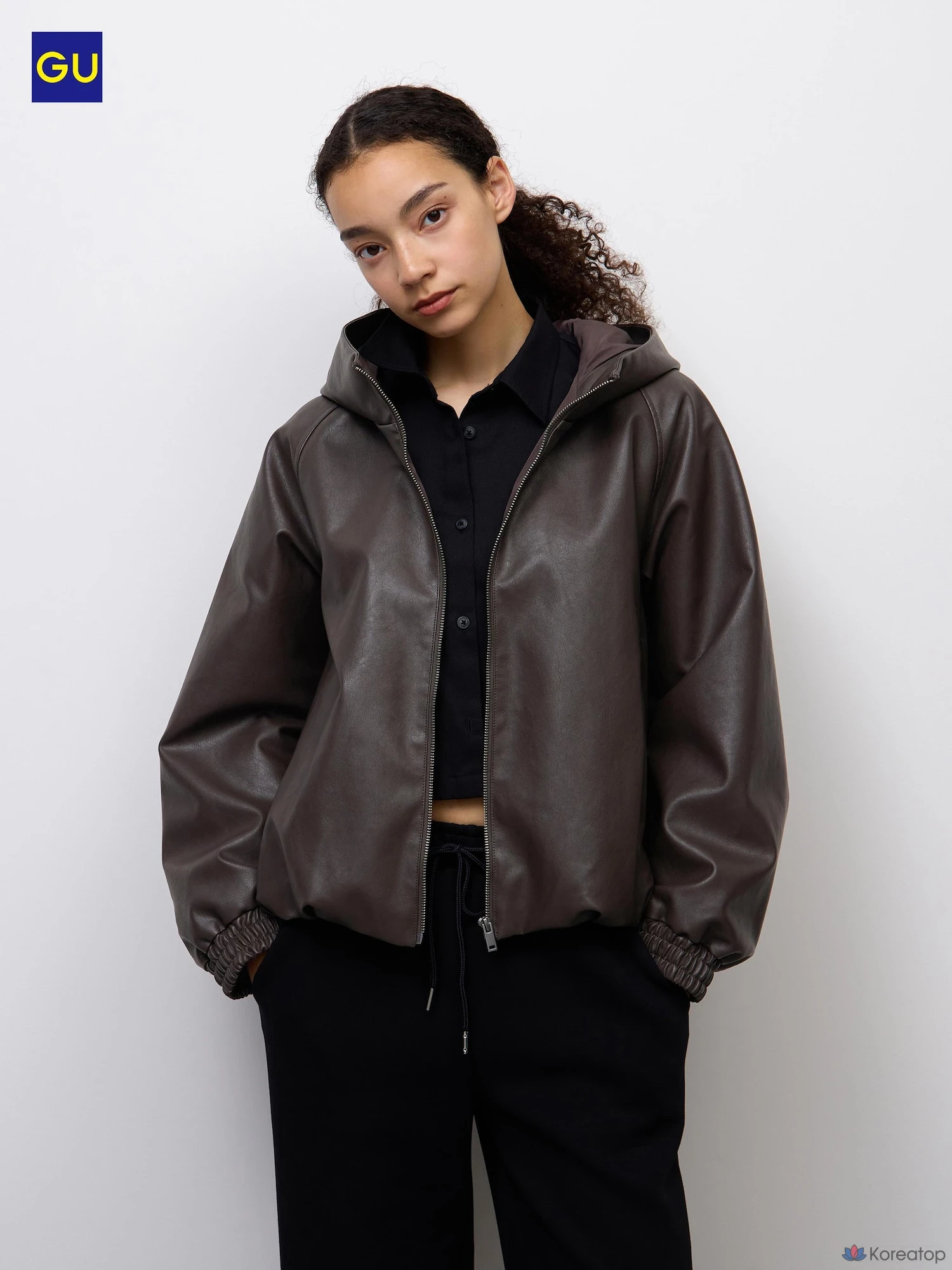 Куртка Uniqlo Fake Leather Balloon Hem