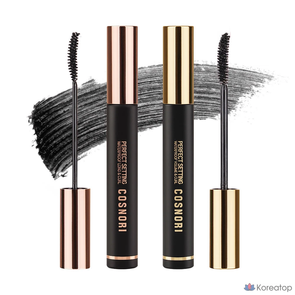 Тушь для ресниц Cosnori Perfect Setting Waterproof Long & Curl Mascara, оттенок 01 Black, 7 мл, 1 шт., фото 2
