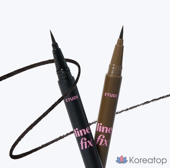 Лайнер для глаз Etude House Line Fix Brush Liner, оттенок 02 Brown, 0.5 г, 1 шт.