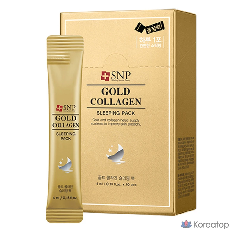 Спальная маска SNP Gold Collagen Sleeping Pack Stick, 80 мл, 1 шт.