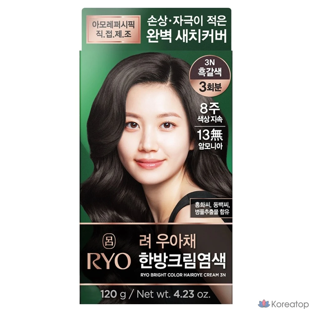 Краска для волос Ryo Uachae Meotnaegi Saichi Cream, оттенок 3N Dark Brown, 1 шт.