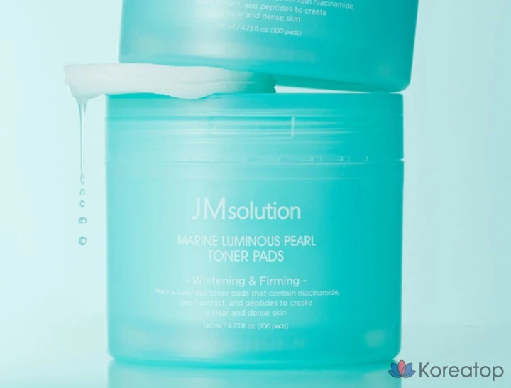 Тонер-пэды JM Solution Blue Marine Pearl Glow Toner Pad, 140 мл, 100 шт.
