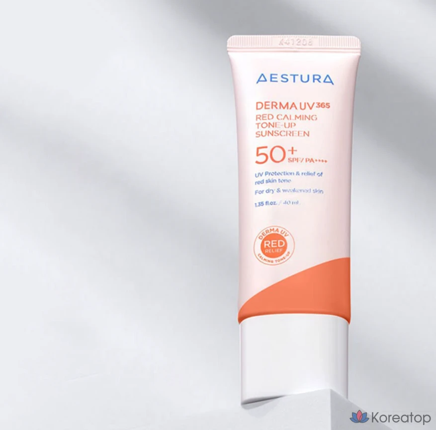 Солнцезащитный крем AESTURA Derma UV 365 Red Soothing Tone-Up, SPF50+ PA++++, 40 мл, 1 шт.