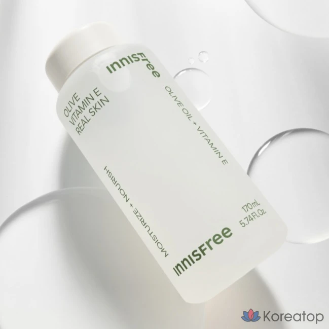 Тонер Innisfree Olive Vitamin E Real Skin, 170 мл, 1 шт.