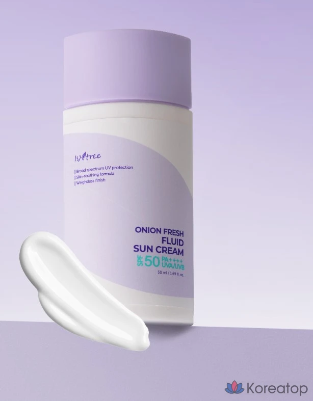 Солнцезащитный крем IsNtree Onion Fresh Fluid Sun Cream SPF50+ PA++++, 50 мл, 1 шт.