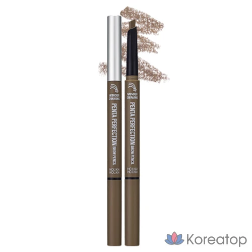 Карандаш для бровей Holika Holika Wonder Drawing Penta Perfection Brow Pencil, оттенок 03 Ash Brown, 0.3 г, 1 шт.