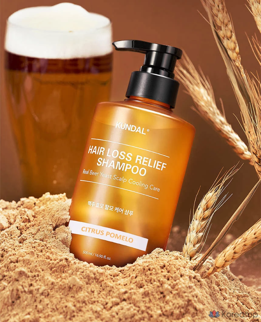 Шампунь Kundal Beer Yeast Anti-Hair Loss Shampoo, аромат Citrus Pomelo, 500 мл, 1 шт.