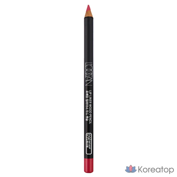 Карандаш для губ Heartpercent Lip Liner Wood Pencil, оттенок 09 Red Coral, 4 шт.