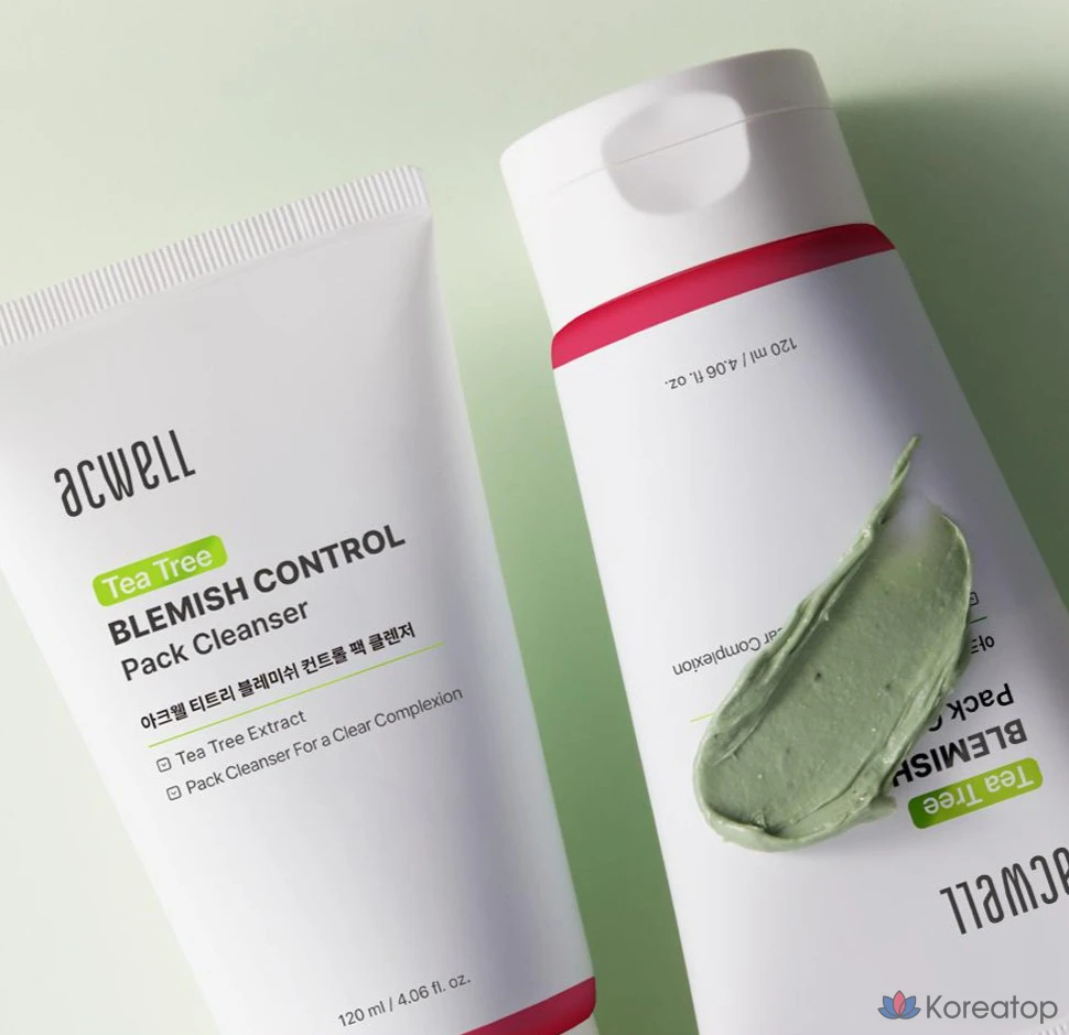 Пилинг-гель для лица Acwell Tea Tree Blemish Control Pack Cleanser, 120 мл, 1 шт.