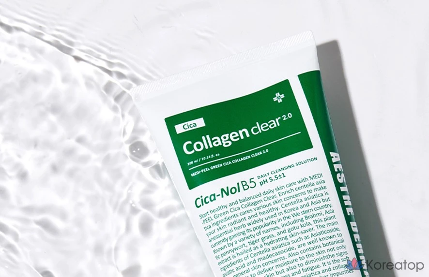 Очищающий гель Medi-Peel Green Cica Collagen Clear Gel Cleanser 2.0, 300 мл, 1 шт., фото 4