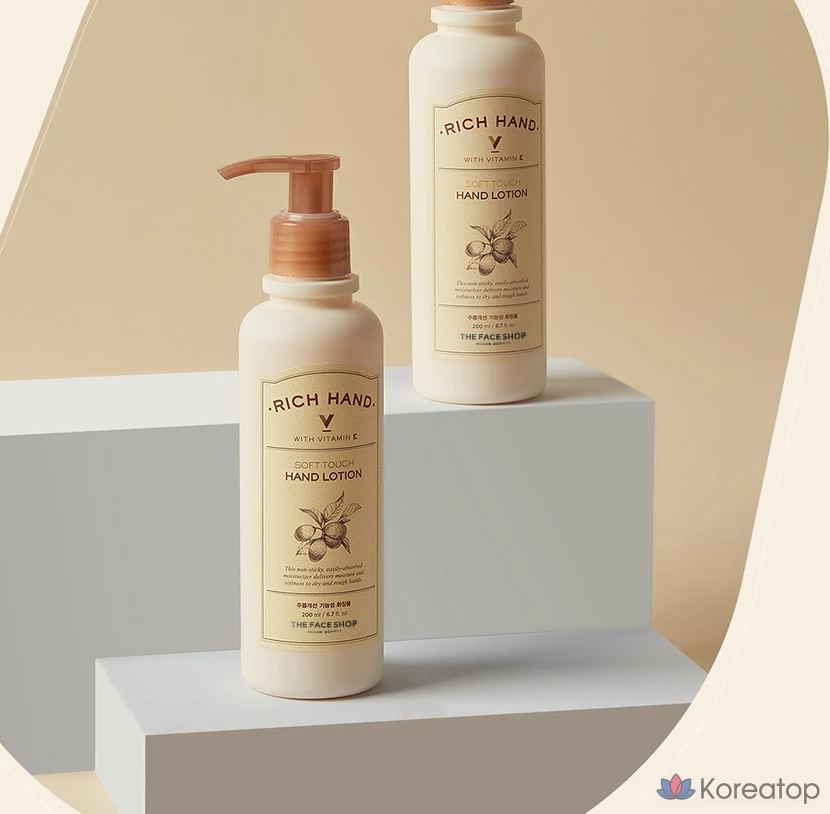 Крем для рук The Face Shop Rich Hand V Soft Touch Hand Lotion, 200 мл, 1 шт.