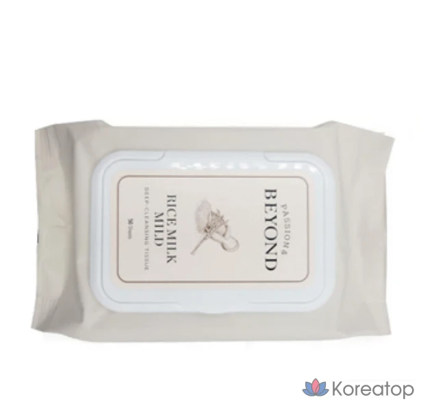 Очищающие салфетки BEYOND Rice Milk Mild Deep Cleansing Tissue, 50 шт.