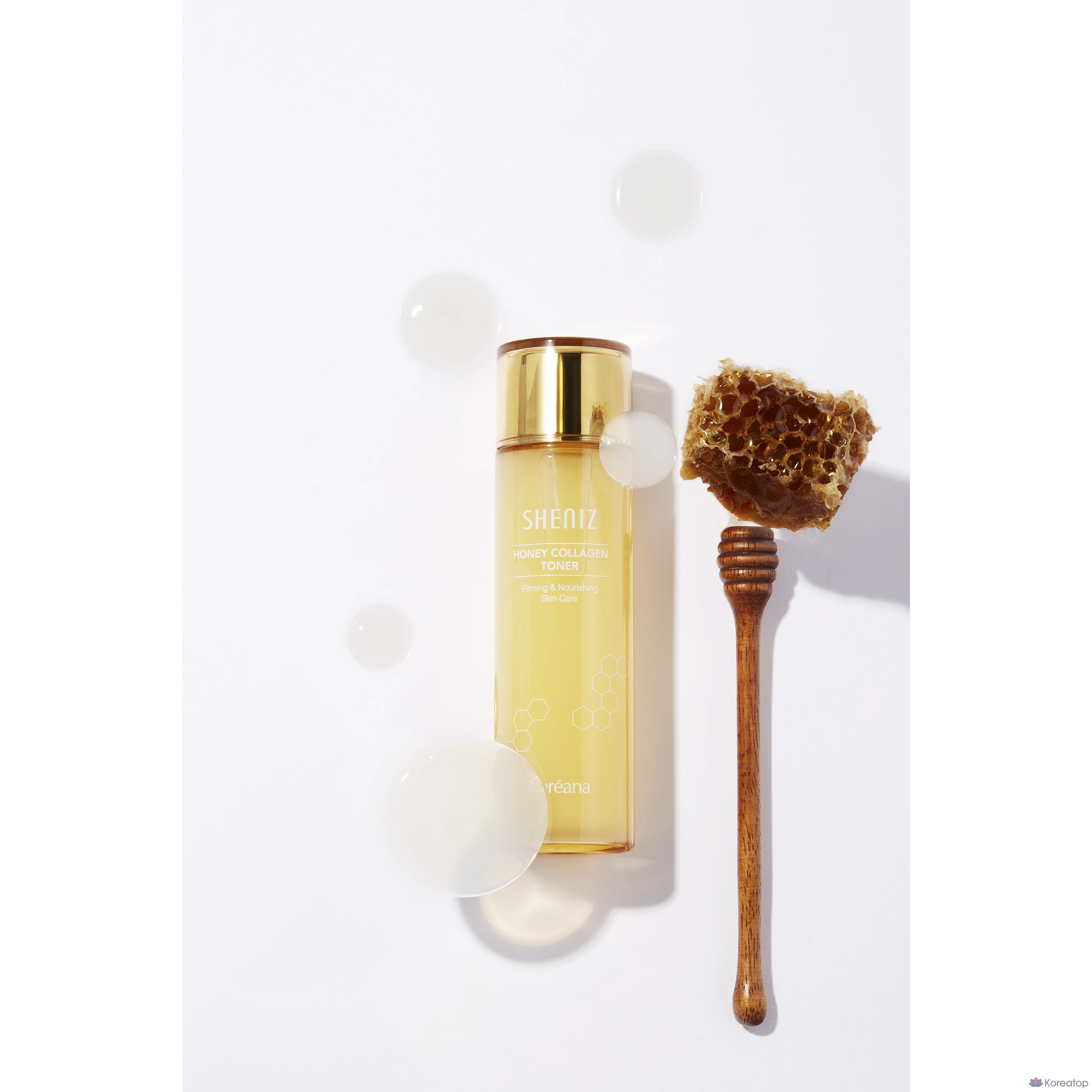 Набор для ухода Coreana Shineez Honey Collagen Skin Toner + Emulsion, 150 мл + 150 мл, 2 шт., фото 5