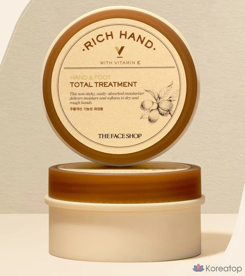 Крем для рук и ног The Face Shop Rich Hand V Hand &amp; Foot Total Treatment, 120 мл, 1 шт.