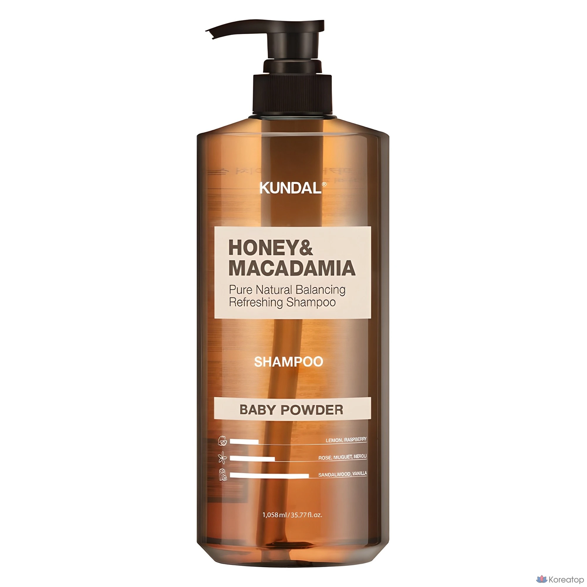 Шампунь Kundal Honey & Macadamia Nature Shampoo Baby Powder Scent, 1.058 л, 1 шт.