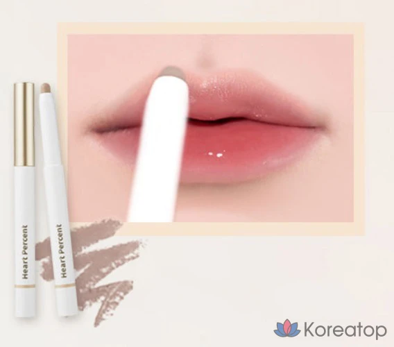 Тинт для губ Heart Percent Dot On Mood Lip Pencil, оттенок 17 Toffee Beige, 0.8 г, 1 шт., фото 2