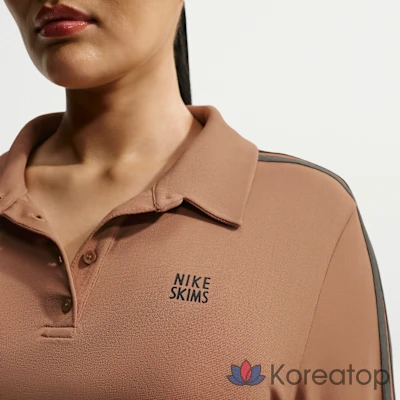Поло женское Nike Skims Stretch Knit Long Sleeve Polo Top, фото 12