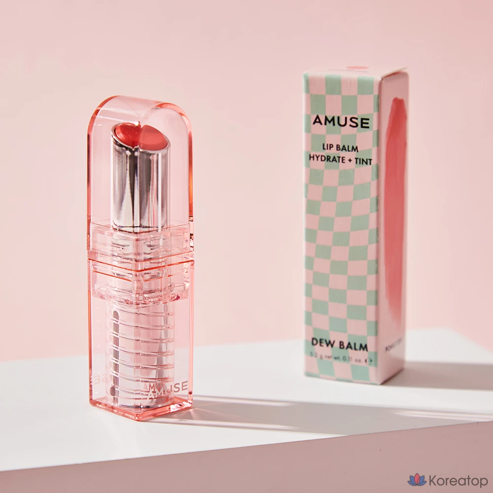 Бальзам для губ AMUSE Dew Lip Balm, оттенок 03 Pomelo Dew, 3.2 г, 1 шт., фото 2