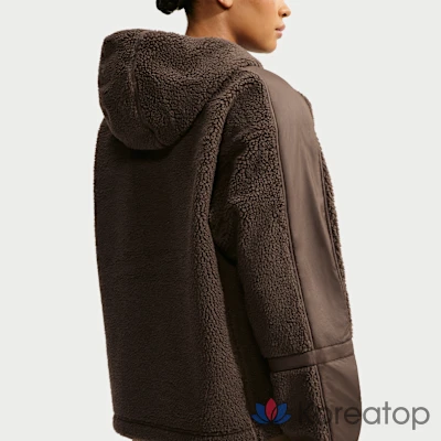 Худи на молнии женское Nike Skims Sherpa Oversized Full-Zip Hooded Jacket, фото 2