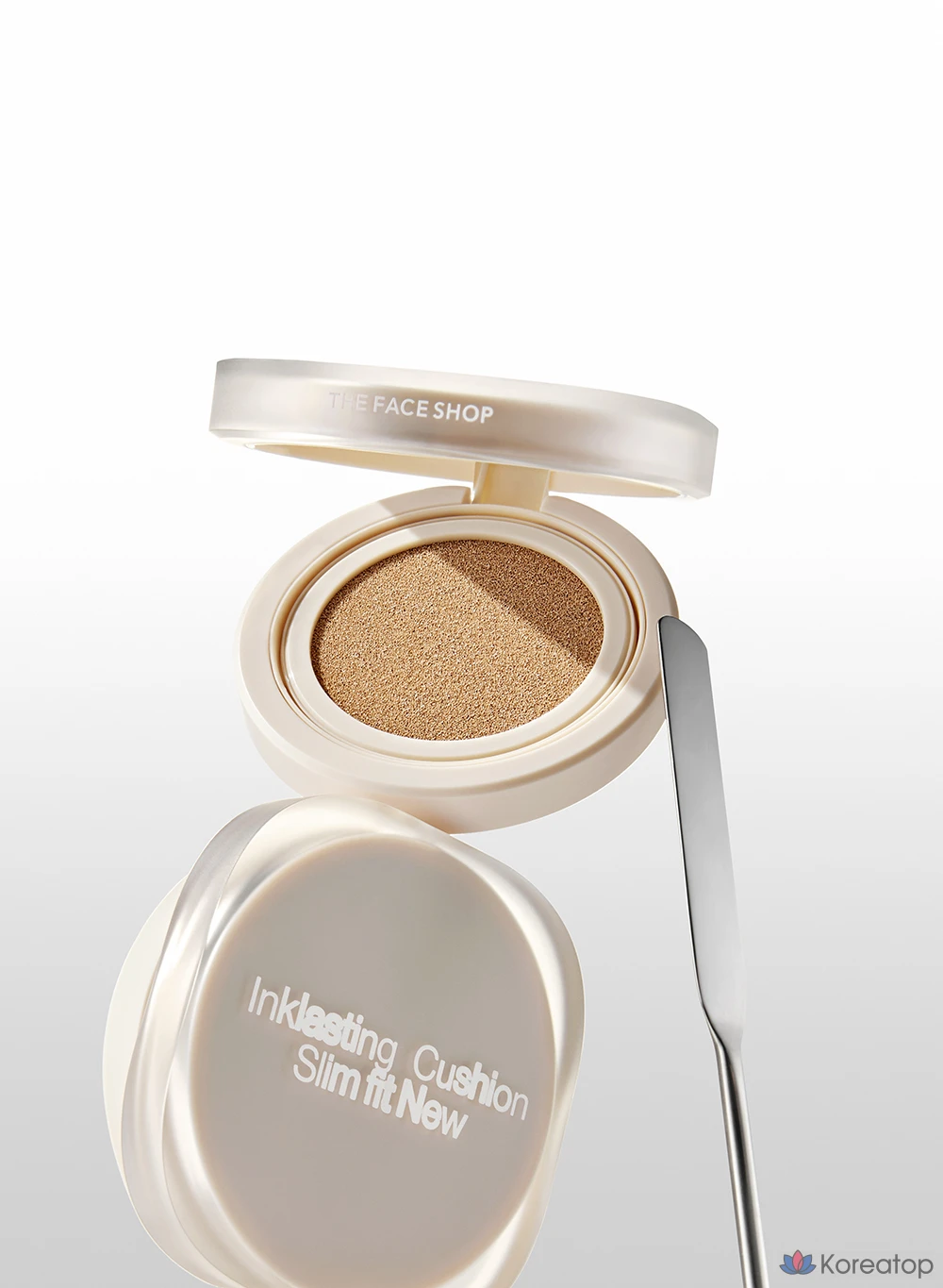 Кушон The Face Shop Ink Lasting Slim Fit New Cushion, оттенок V201 Apricot Beige, 12 г, 1 шт.
