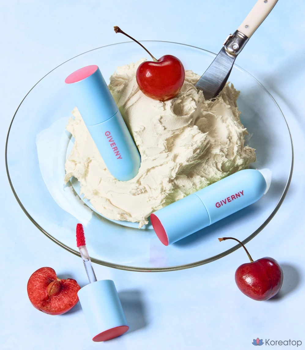 Тинт для губ Giverny Fluffy Sheer Tint, оттенок 06 Cherry Shake, 3.5 г, 1 шт., фото 4