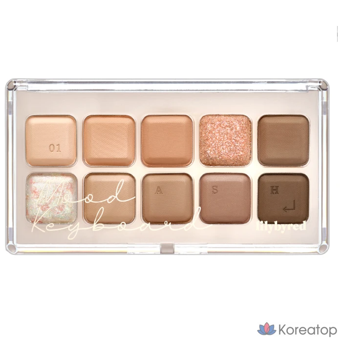 Палетка теней для век Lilybyred Mood Keyboard Eye Palette, оттенок 01, 10.5 г, 1 шт.