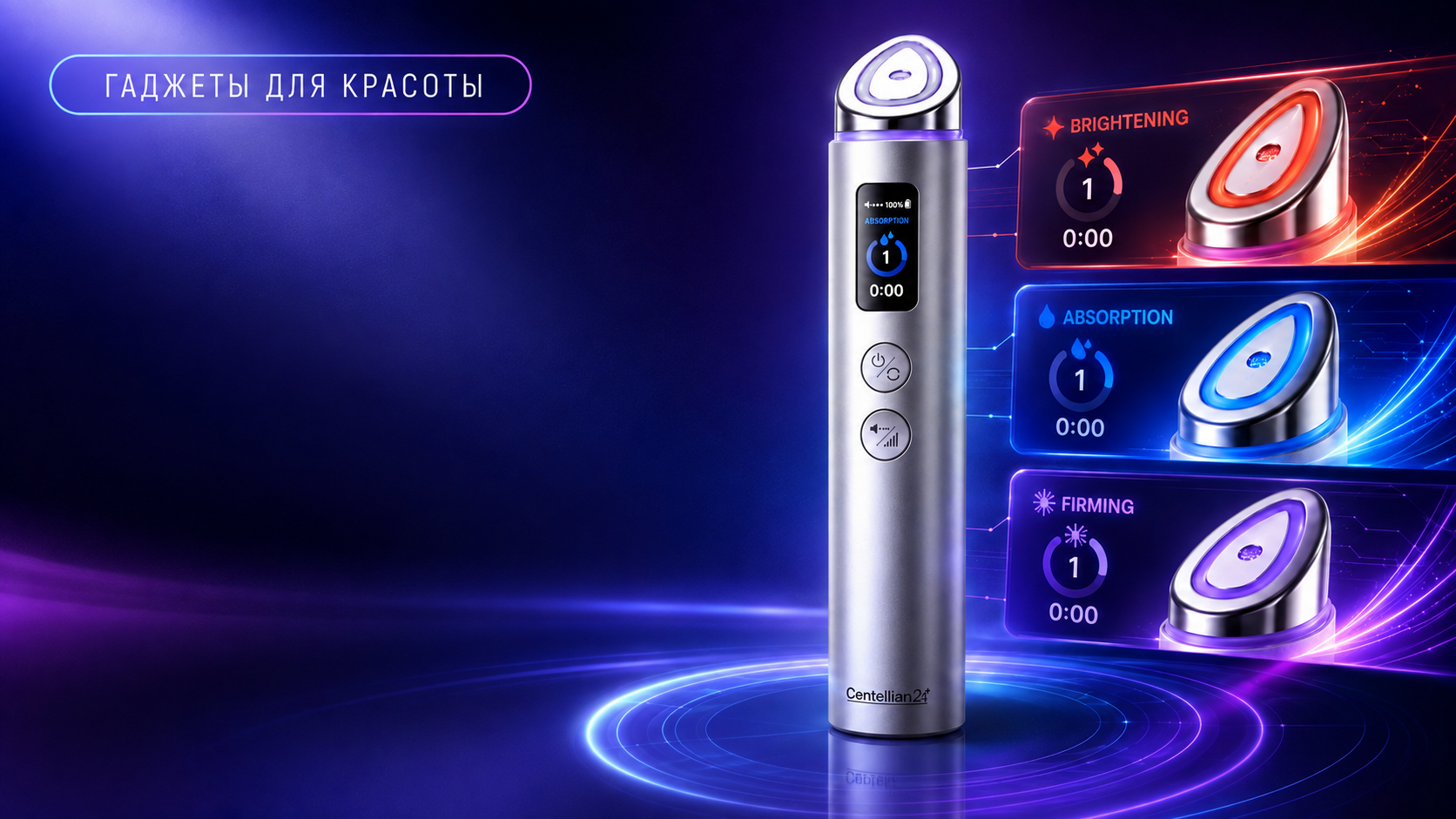 Centellian24 Madeca Prime Max — корейский аппарат для лица с тремя режимами Brightening, Absorption и Firming. Серия KoreaTop «Гаджеты для красоты».
