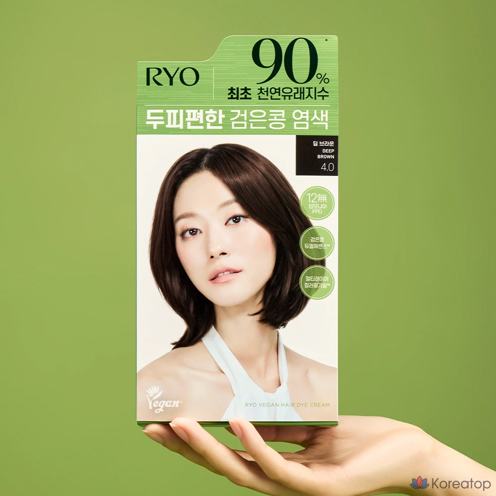 Краска для волос Ryo Scalp Care Black Bean, оттенок 4.0 Deep Brown, 120 г, 1 шт., фото 5