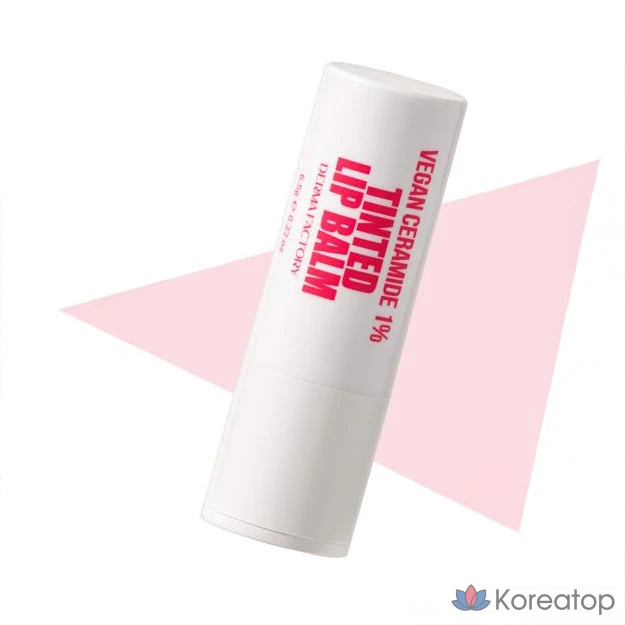 Бальзам для губ Derma Factory EDLP Vegan Ceramide 1% Tinted Lip Balm, оттенок Rose Pink, 6.5 г, 1 шт.