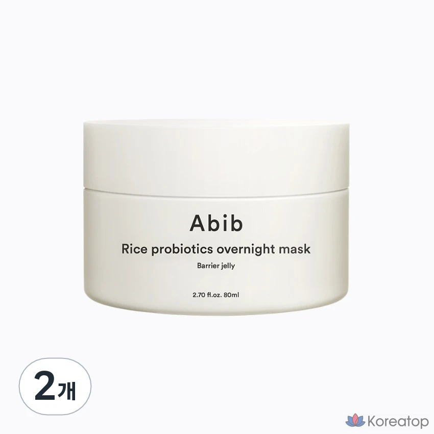 Ночная маска для лица Abib Rice Probiotics Overnight Mask Barrier Jelly, 80 мл, 2 шт.