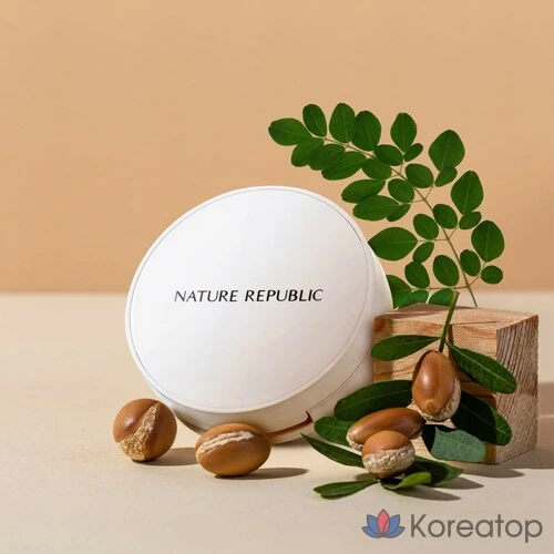 Пудра для лица Nature Republic Nature Origin Cover Two-Way Cake, оттенок 02 Natural Beige, 9 г, 1 шт.