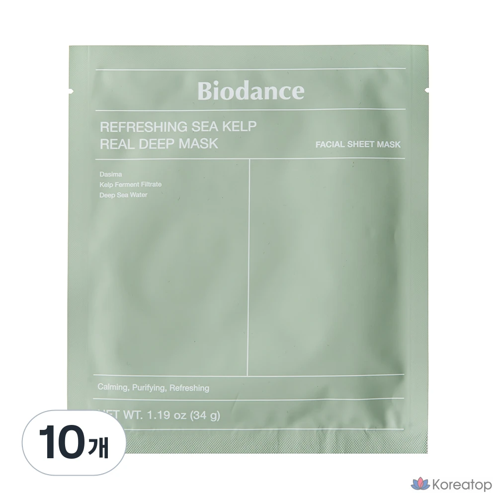 Biodance Освежающая маска из семян ламинарии Real Deep Mask, 1 штука, 10 штук