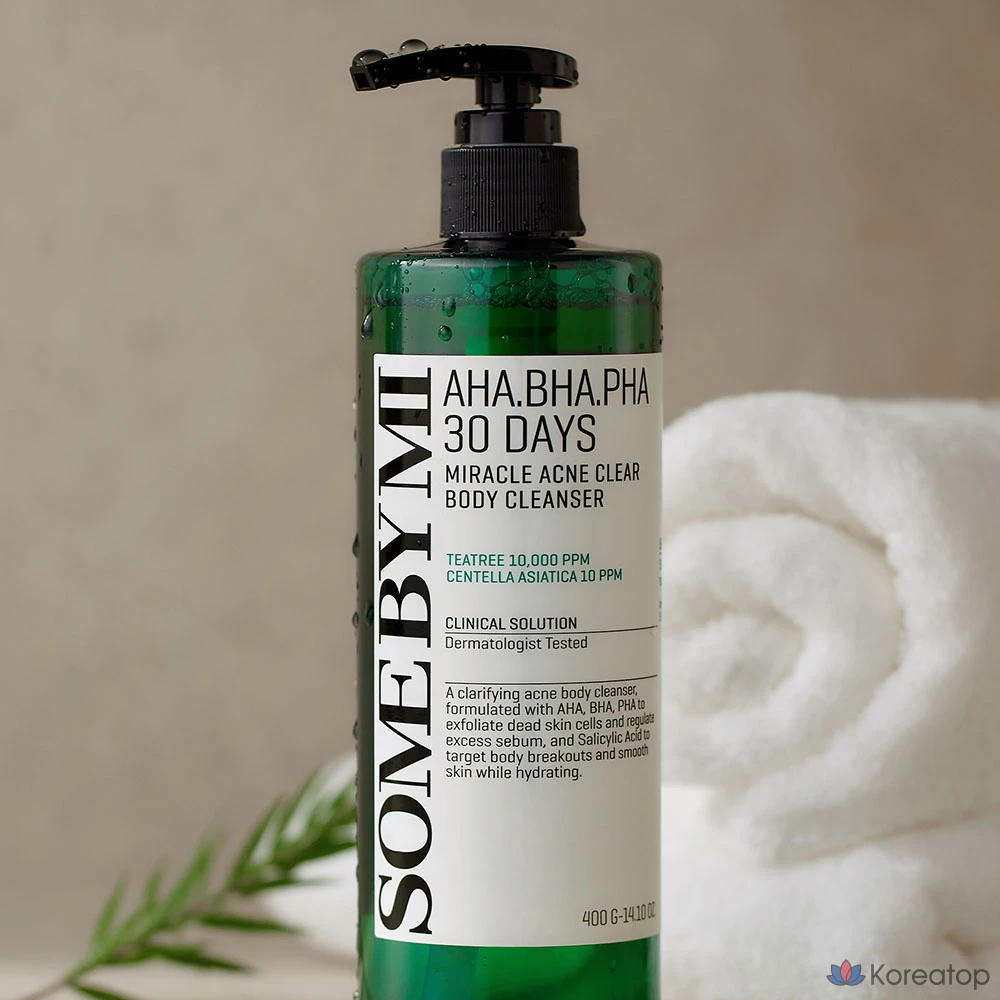 Очищающее средство для тела Some By Mi AHA BHA PHA 30 Days Miracle Acne Clear Body Cleanser, 400 г, 1 шт.