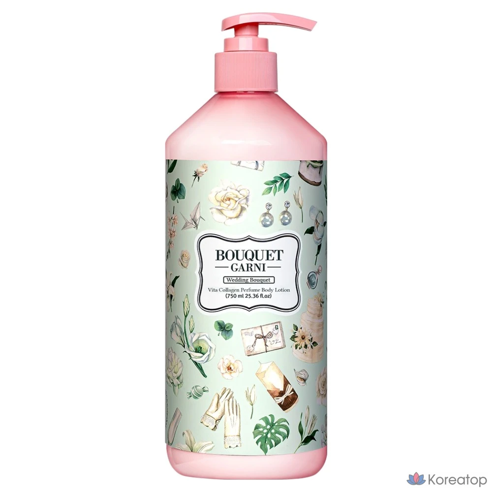 Боди лосьон Bouquet garni Vita Collagen Perfume Body Lotion Wedding Bouquet, 750 мл, 1 шт.