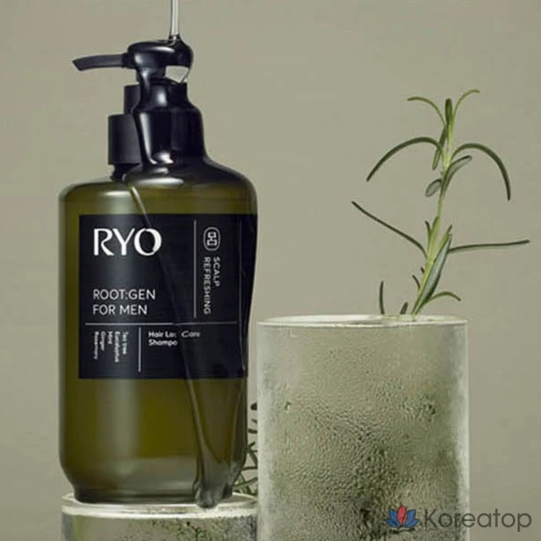 Шампунь Ryo Rootgen Men's Customized Anti-Hair Loss Care, аромат чайного дерева и эвкалипта, 515 мл, 1 шт.