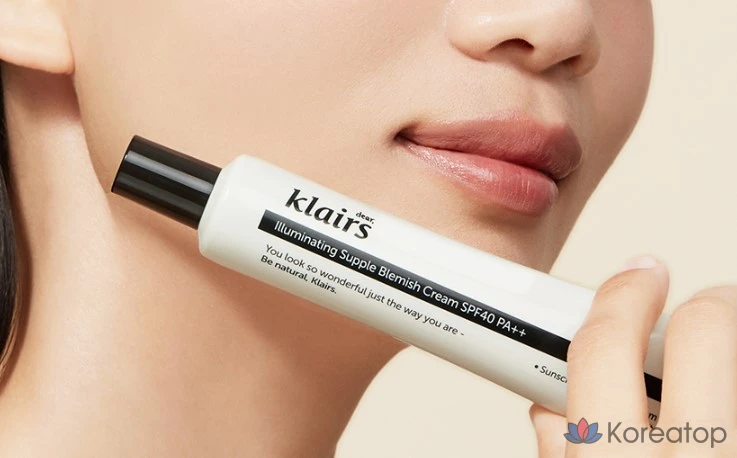 Крем для лица Dear, Klairs Illuminating Supple Blemish Cream SPF40 PA++, оттенок Natural Beige, 40 мл, 1 шт.